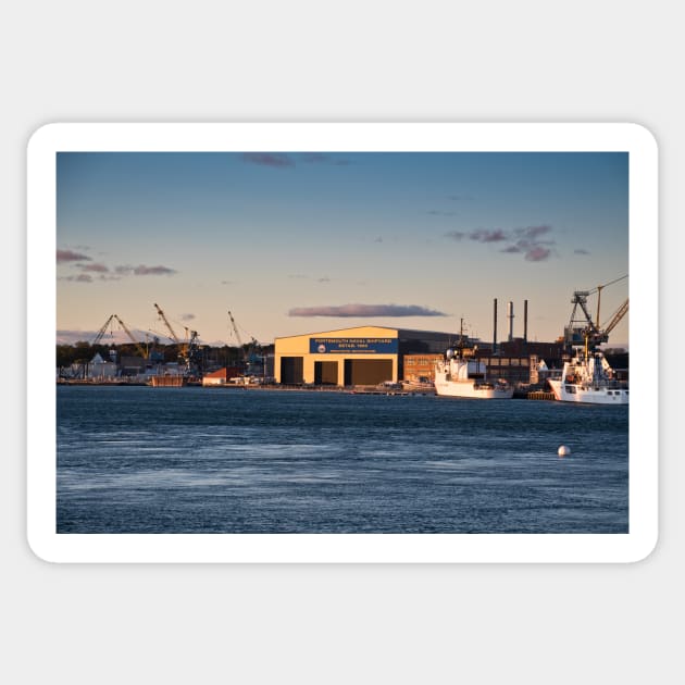 Portsmouth Naval Shipyard, Maine Sticker by RichardGibb